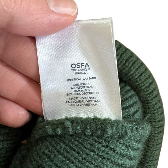 Green Bay Packers Logo Knit Winter Hat Beanie Pom Pom NFL Team Apparel OSFM - Picture 8 of 9